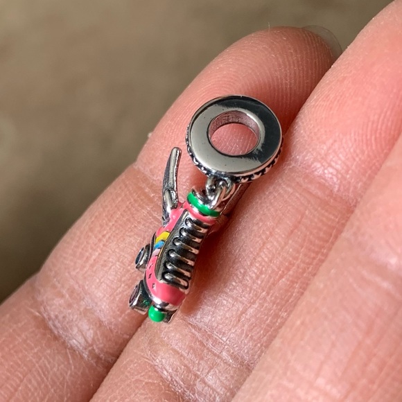 NWOT Colorful Roller Skate Wings Dangle Charm Pendant Sterling Silver 925 - Picture 12 of 16